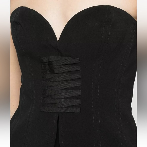 cinq a sept | NWT Dorian Strapless Corset Gown in Black 8 - Picture 6 of 15